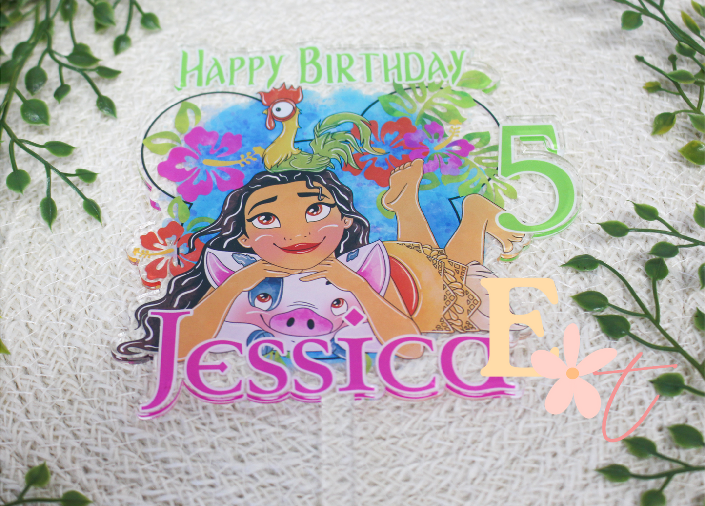 Water Princess UV Printed Cake Topper