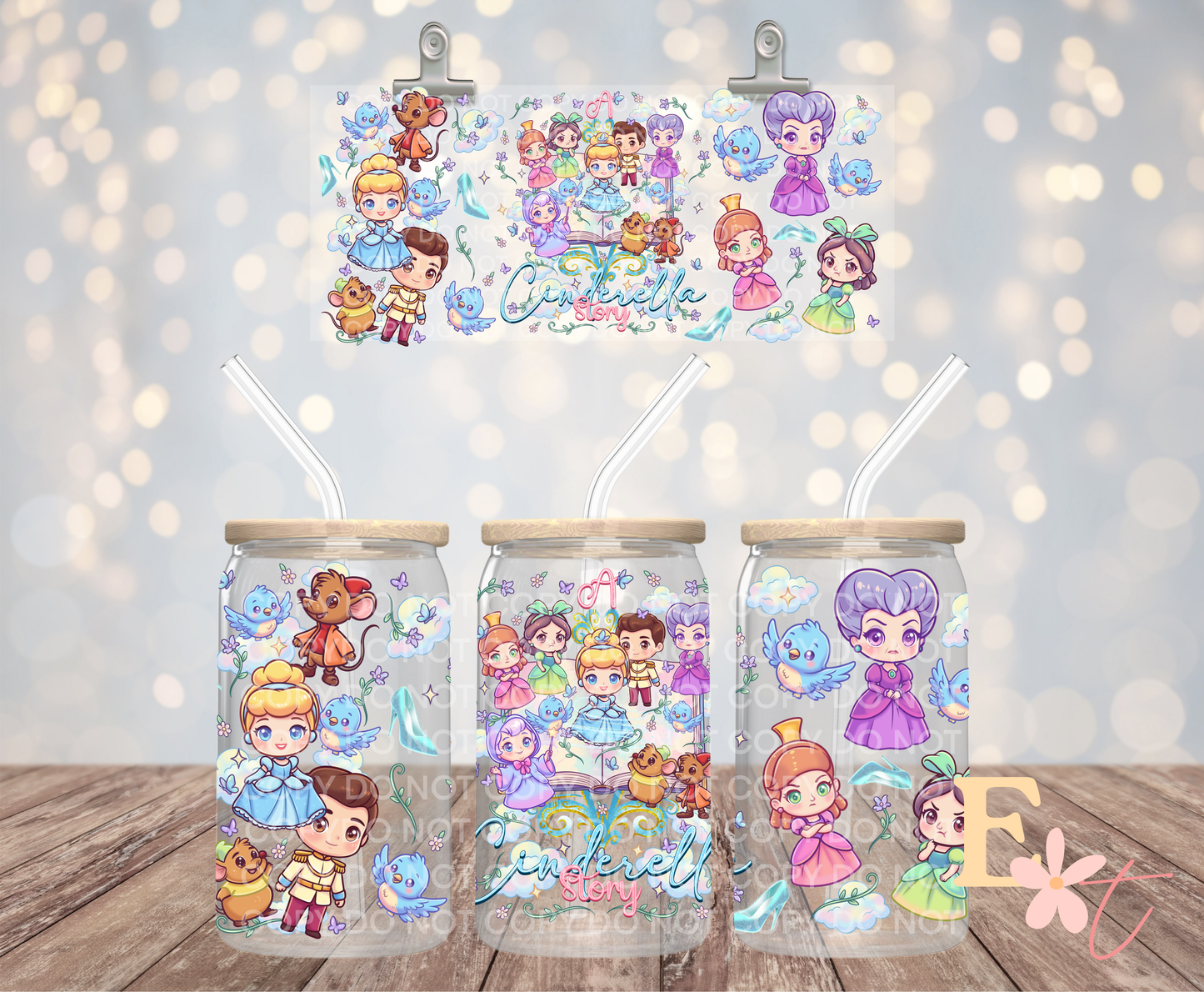 Anime Princess 16oz UV DTF Wrap