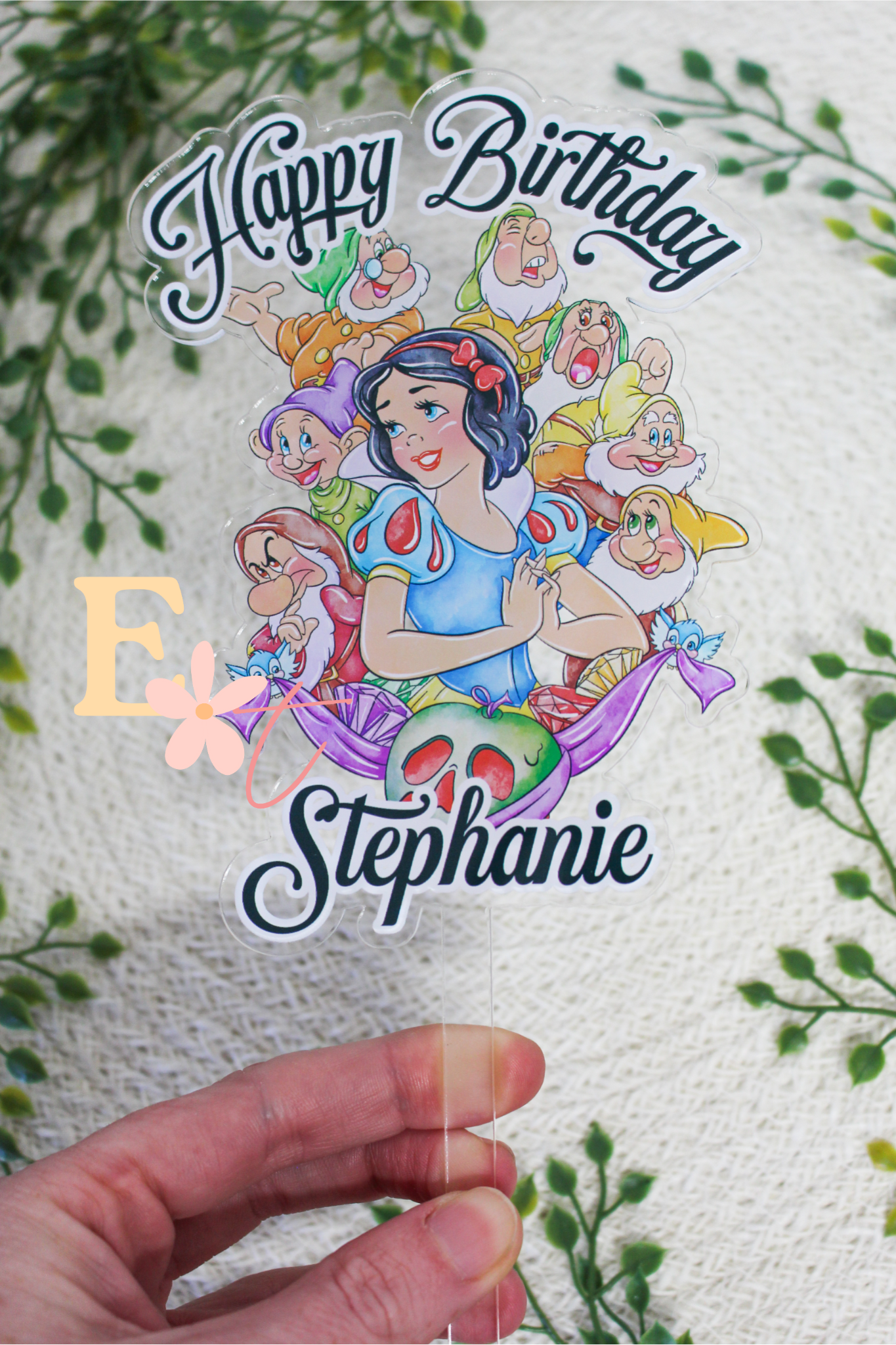 Princess & Dwarfs UV Printed Cake Topper