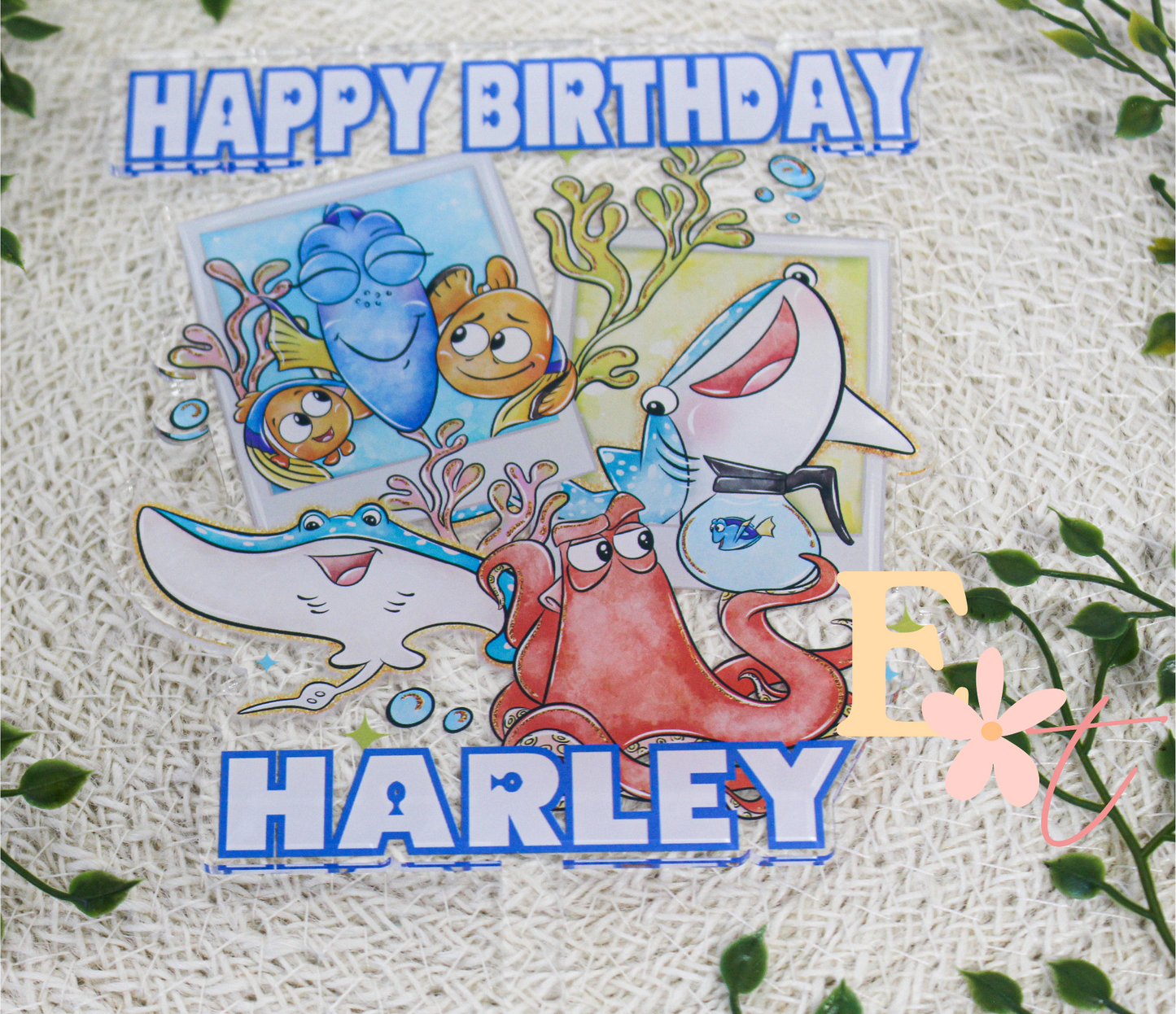 Fish and Friends UV Printed Cake Topper