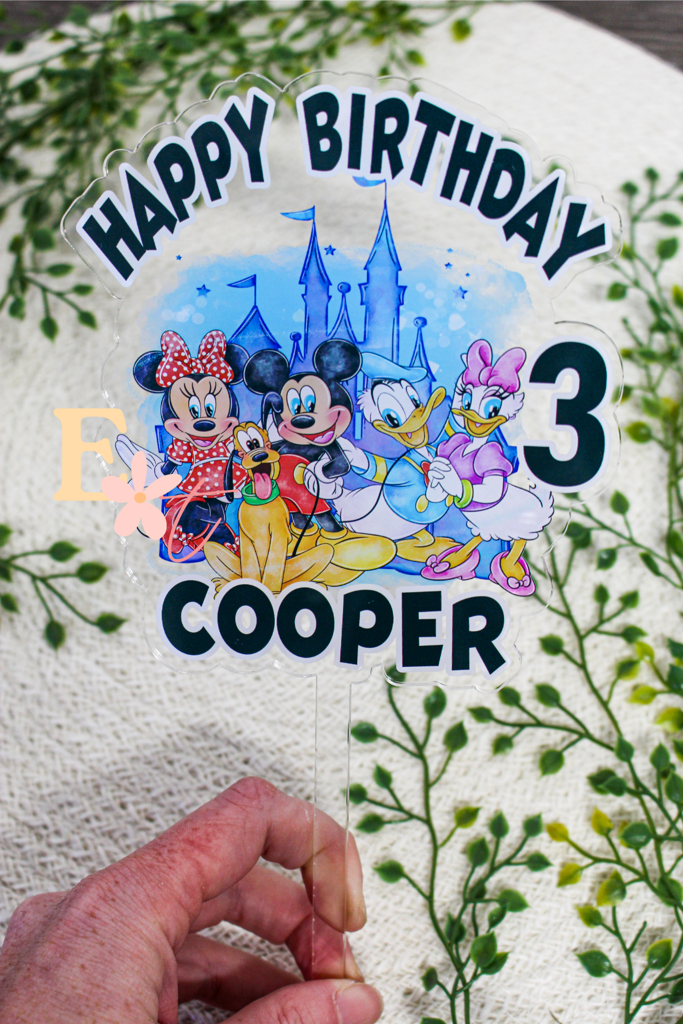 Mouse and Friends UV Printed Cake Topper