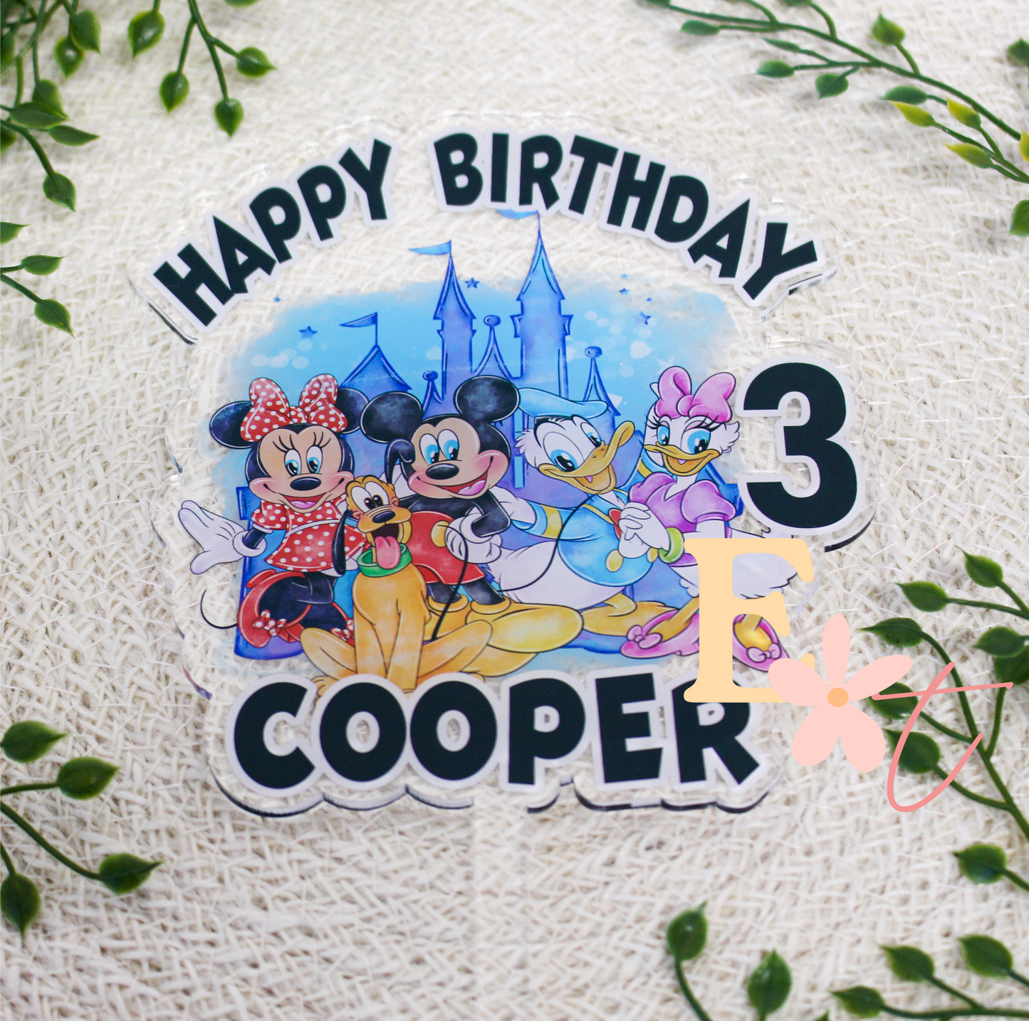 Mouse and Friends UV Printed Cake Topper
