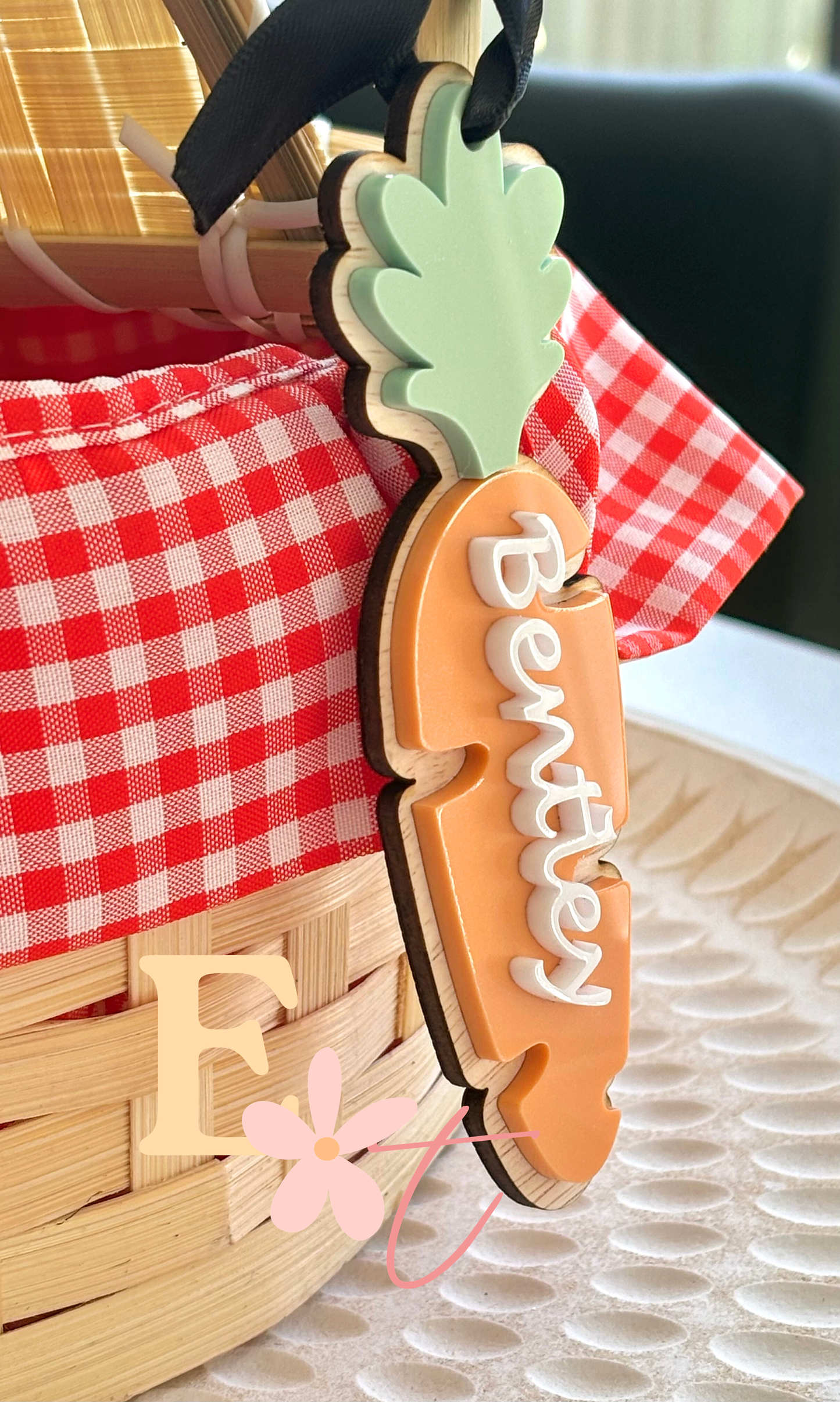 Carrot Easter Basket Tag