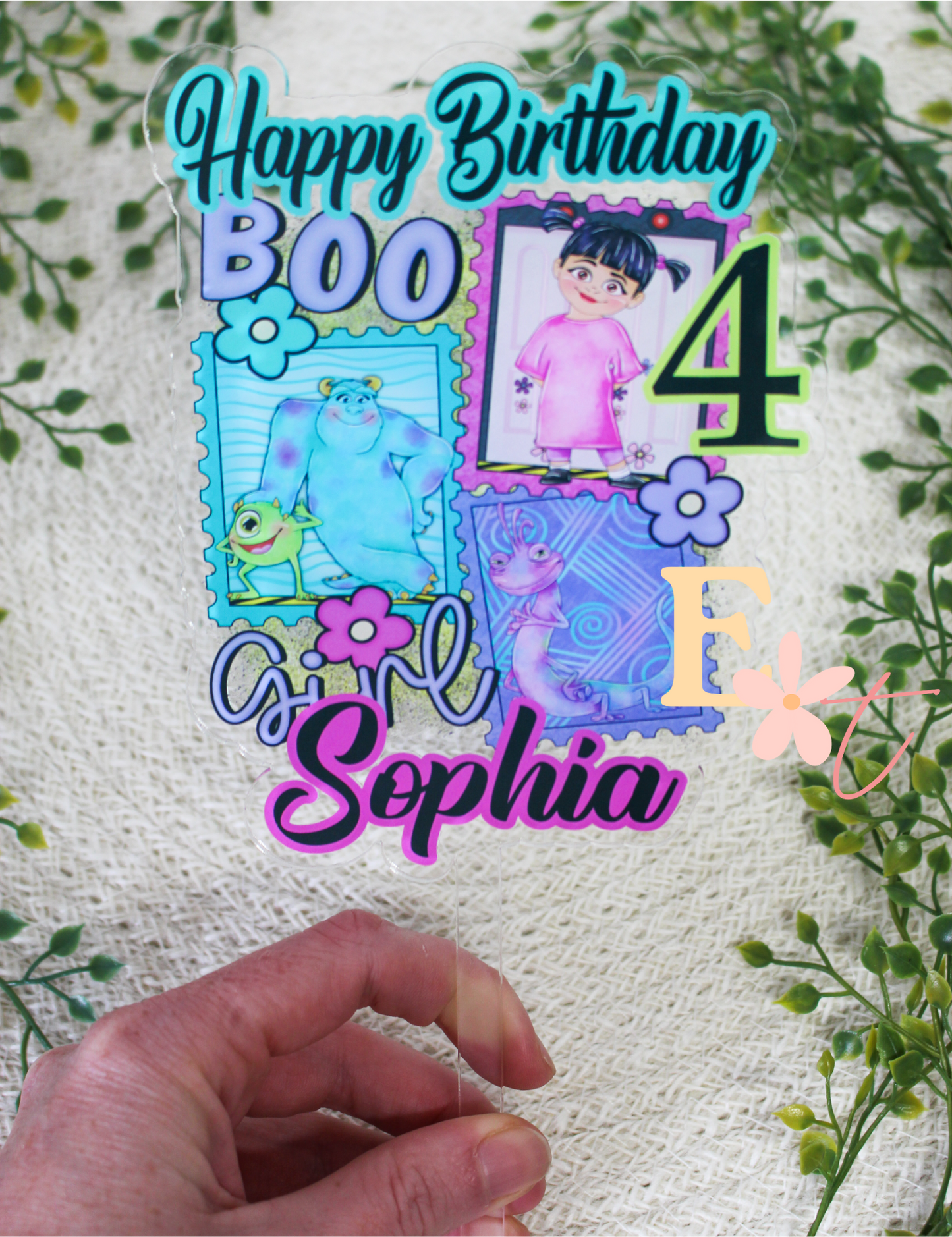 Monster UV Printed Cake Topper