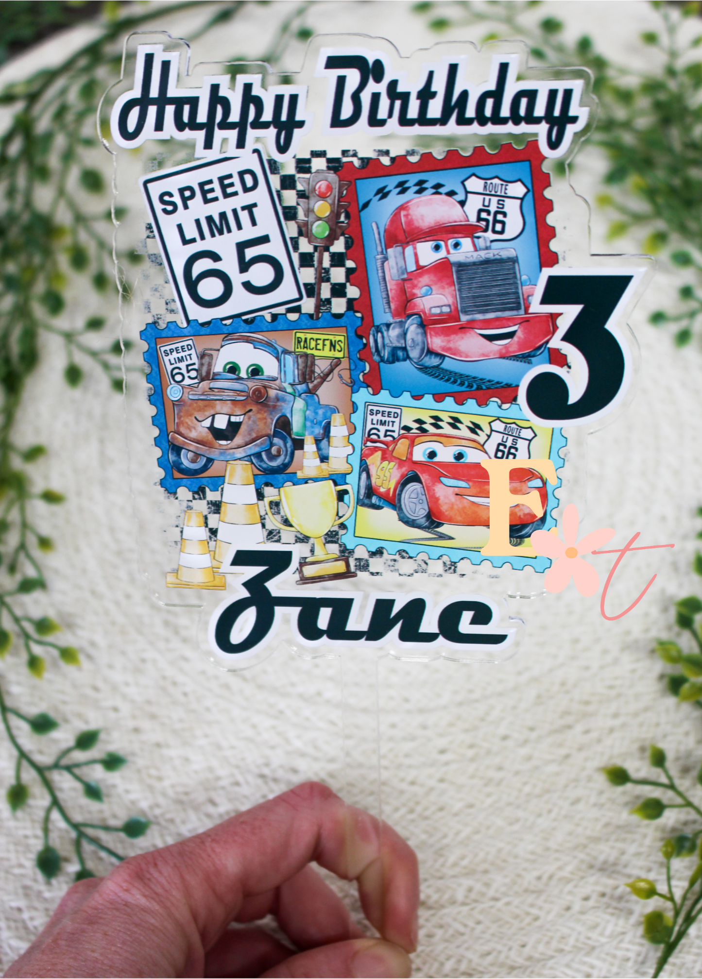 Cars UV Printed Cake Topper