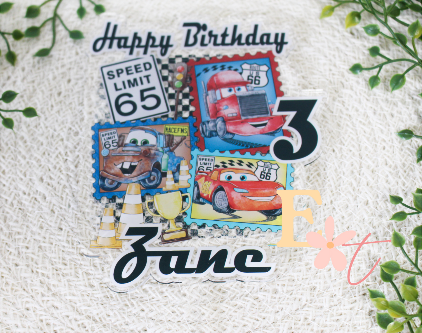 Cars UV Printed Cake Topper