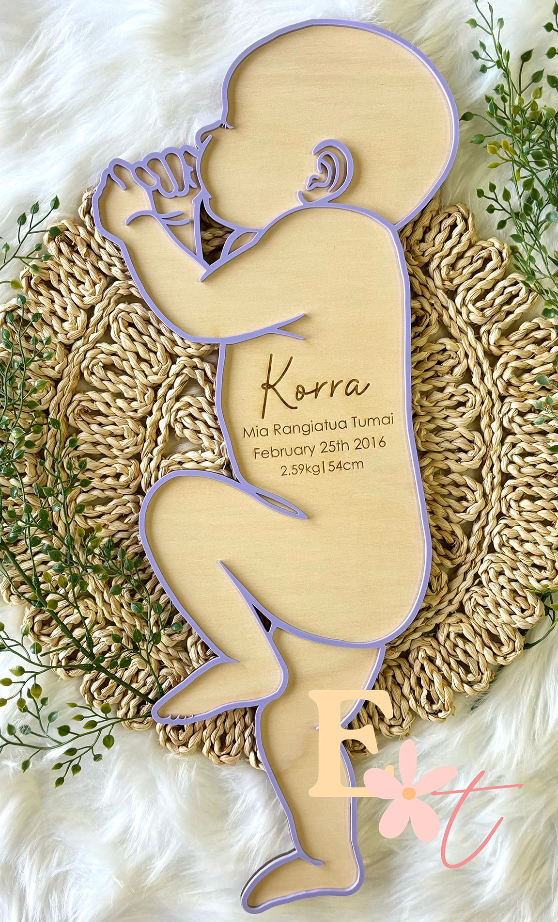 Newborn Baby Detail Plaque