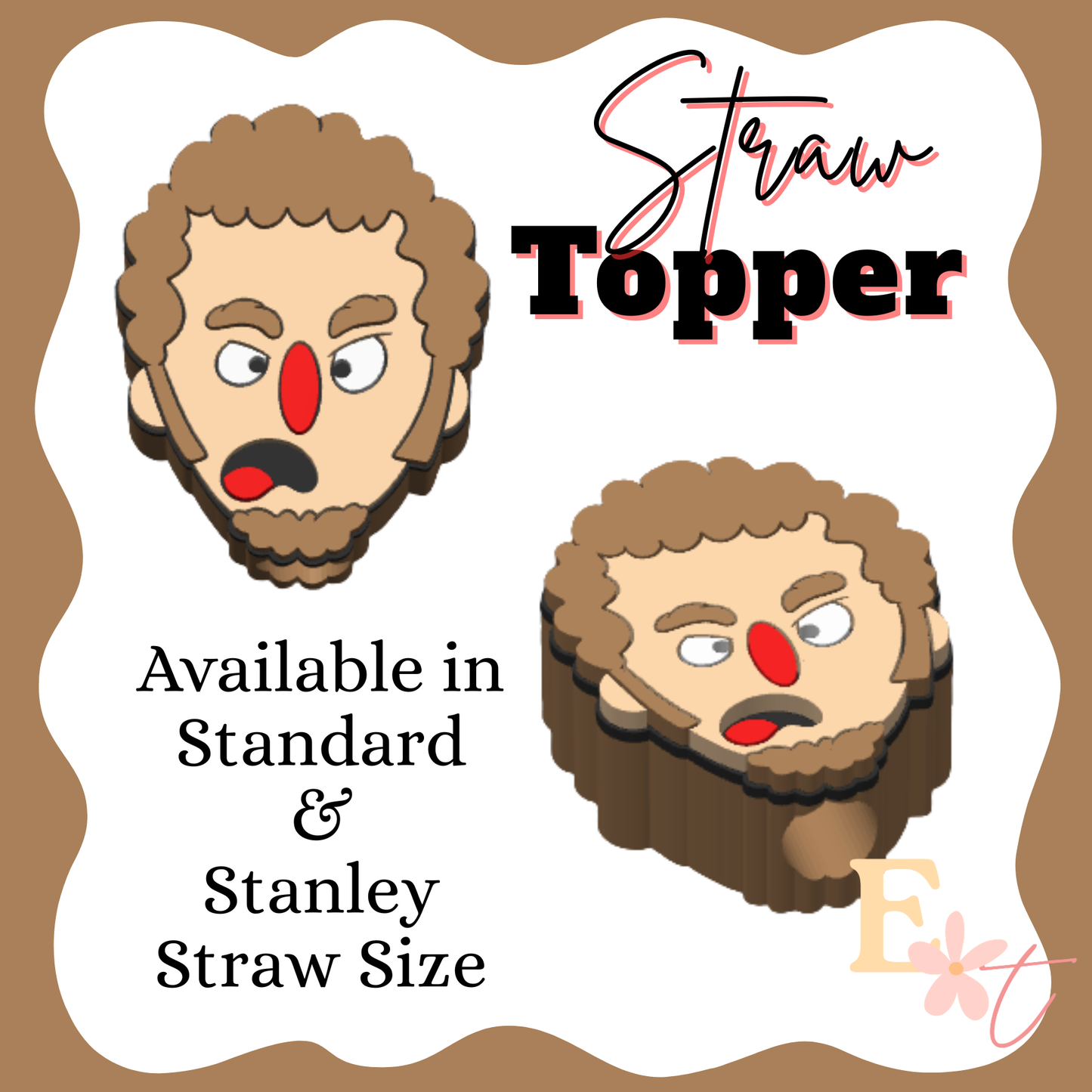 Marv 3d Straw Topper