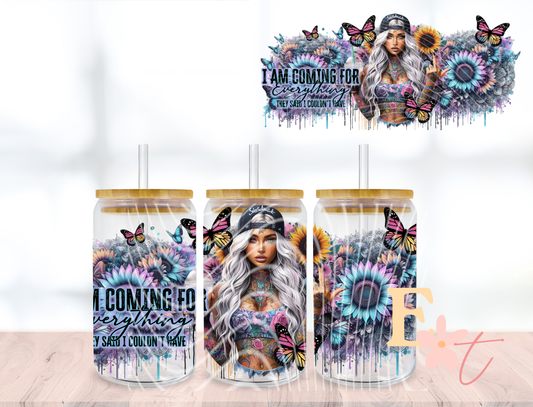 Crazy Today 20oz Tumbler Sublimation Wrap UV DTF wrap for 16oz Libbey glass