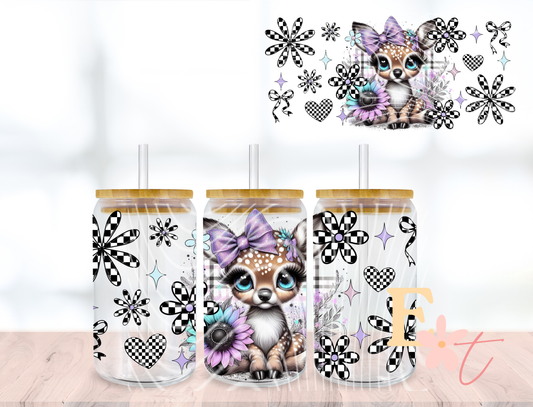DOD Princess 20oz Tumbler Sublimation Wrap UV DTF wrap for 16oz Libbey glass