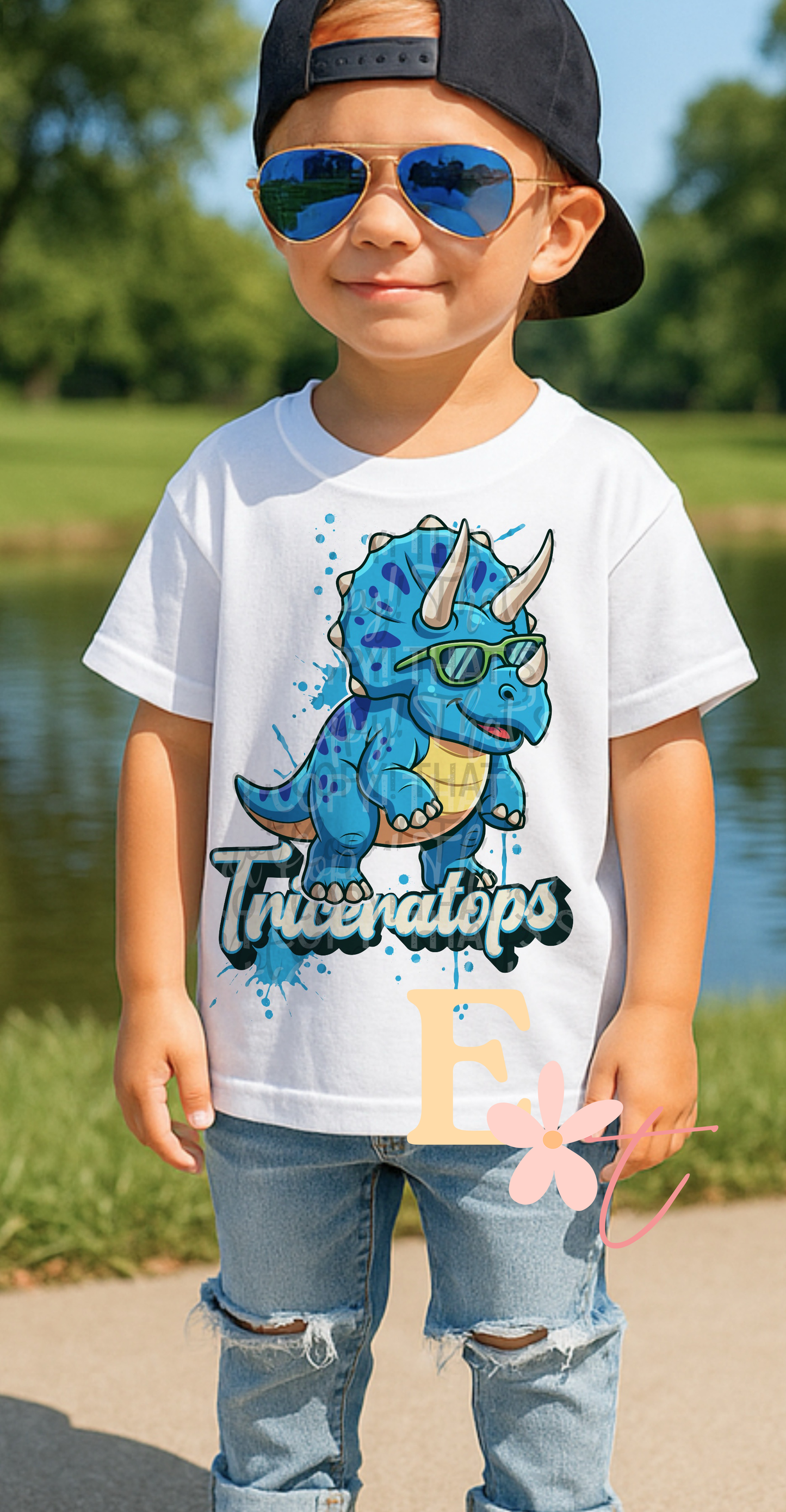 Triceratops Ready to Press DTF Transfer