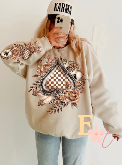 Checkered Spades Ready to Press DTF Transfer