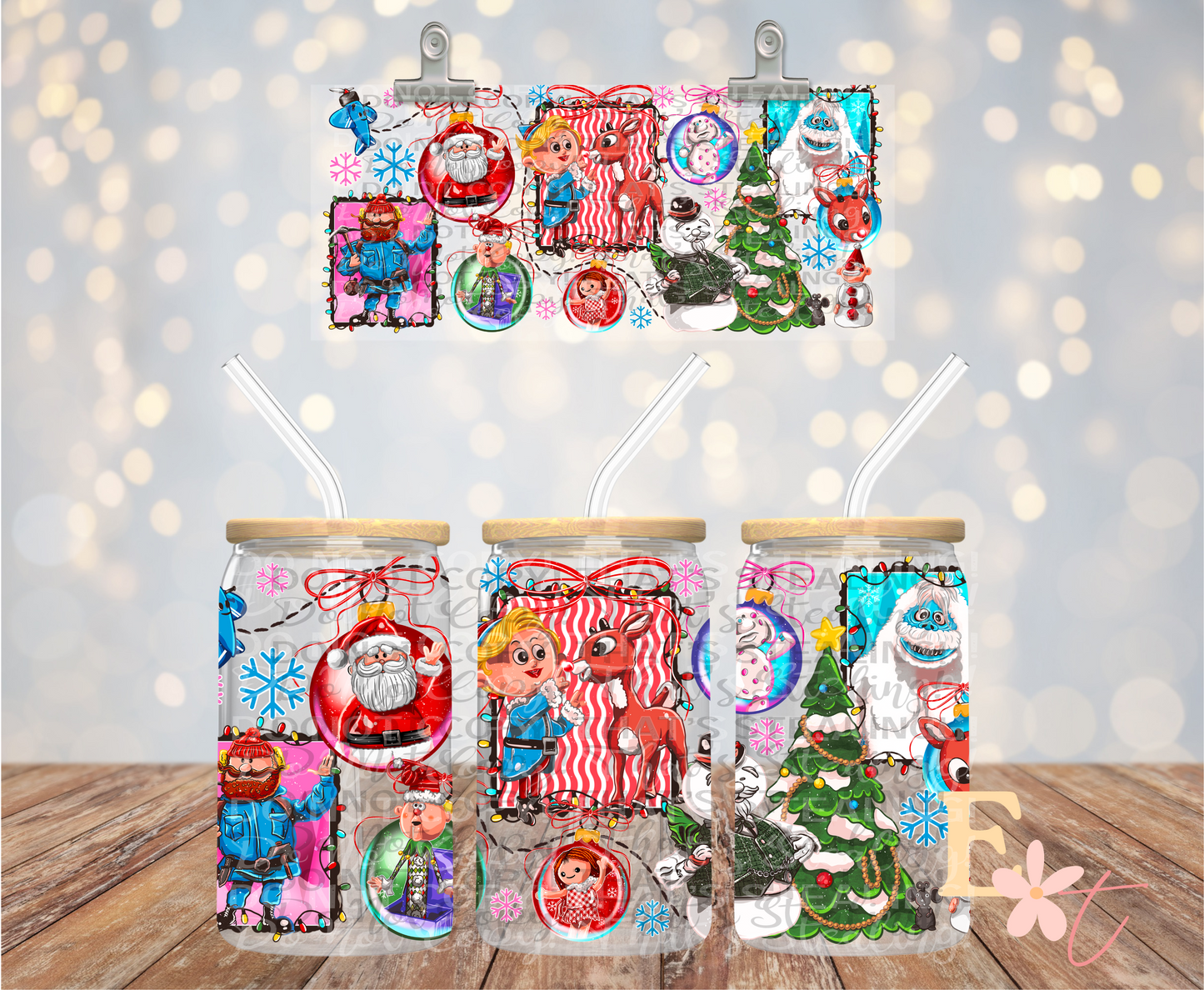 North Pole 16oz UV DTF Wrap