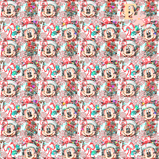 Christmas Mouse Seamless Pattern