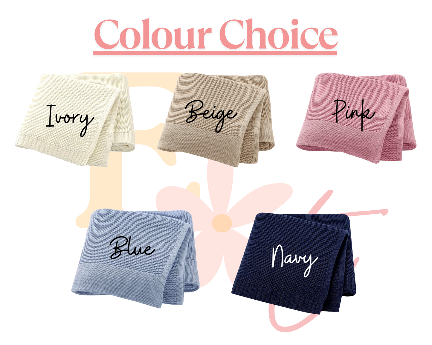 Personalised Knitted Baby Blanket