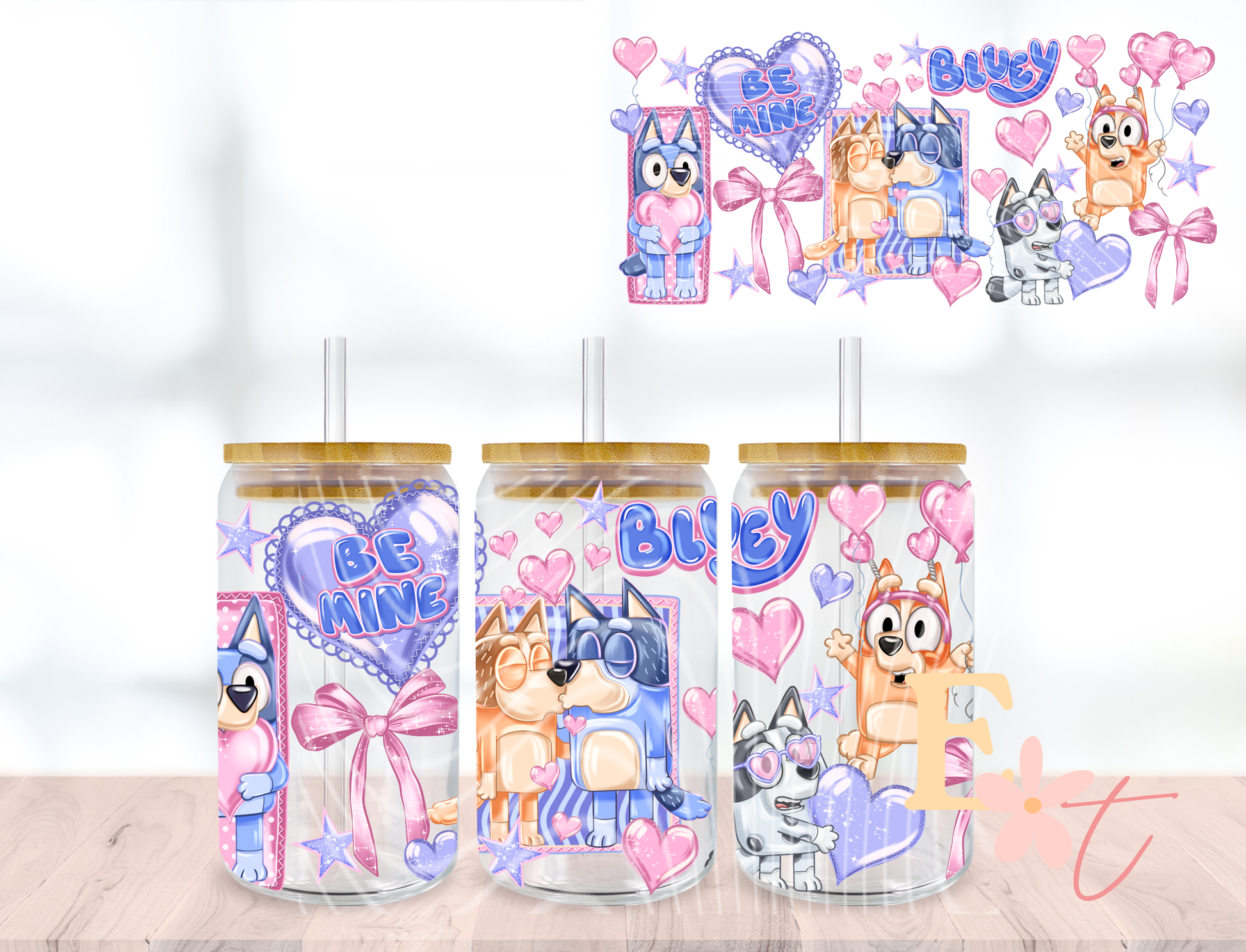 Coffee Cow 20oz Tumbler Sublimation Wrap UV DTF wrap for 16oz Libbey glass
