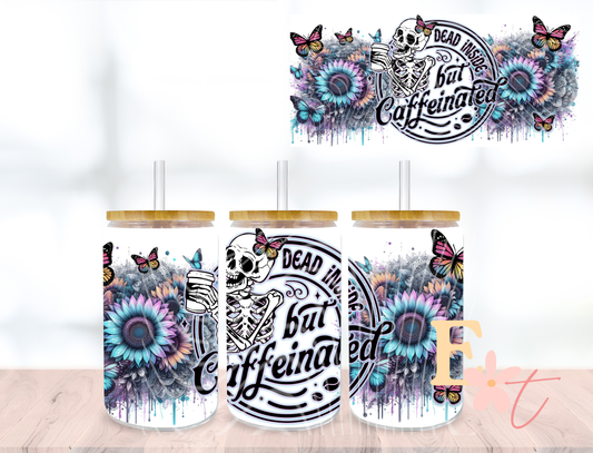Dead Inside 16oz Libbey UV DTF Wrap
