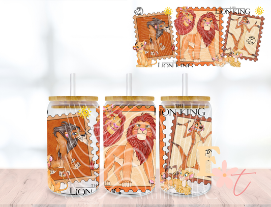 JR Seamless Pattern UV DTF wrap for 16oz Libbey glass