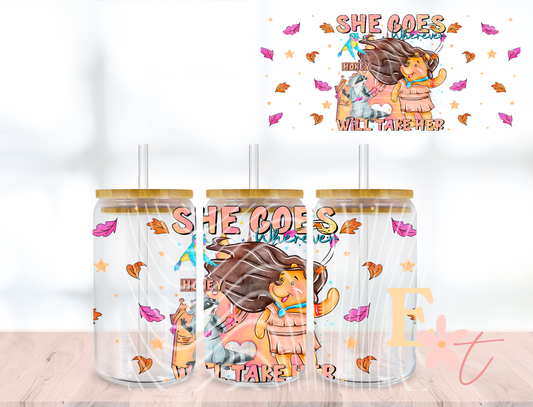 LV #5 UV DTF wrap for 16oz Libbey glass