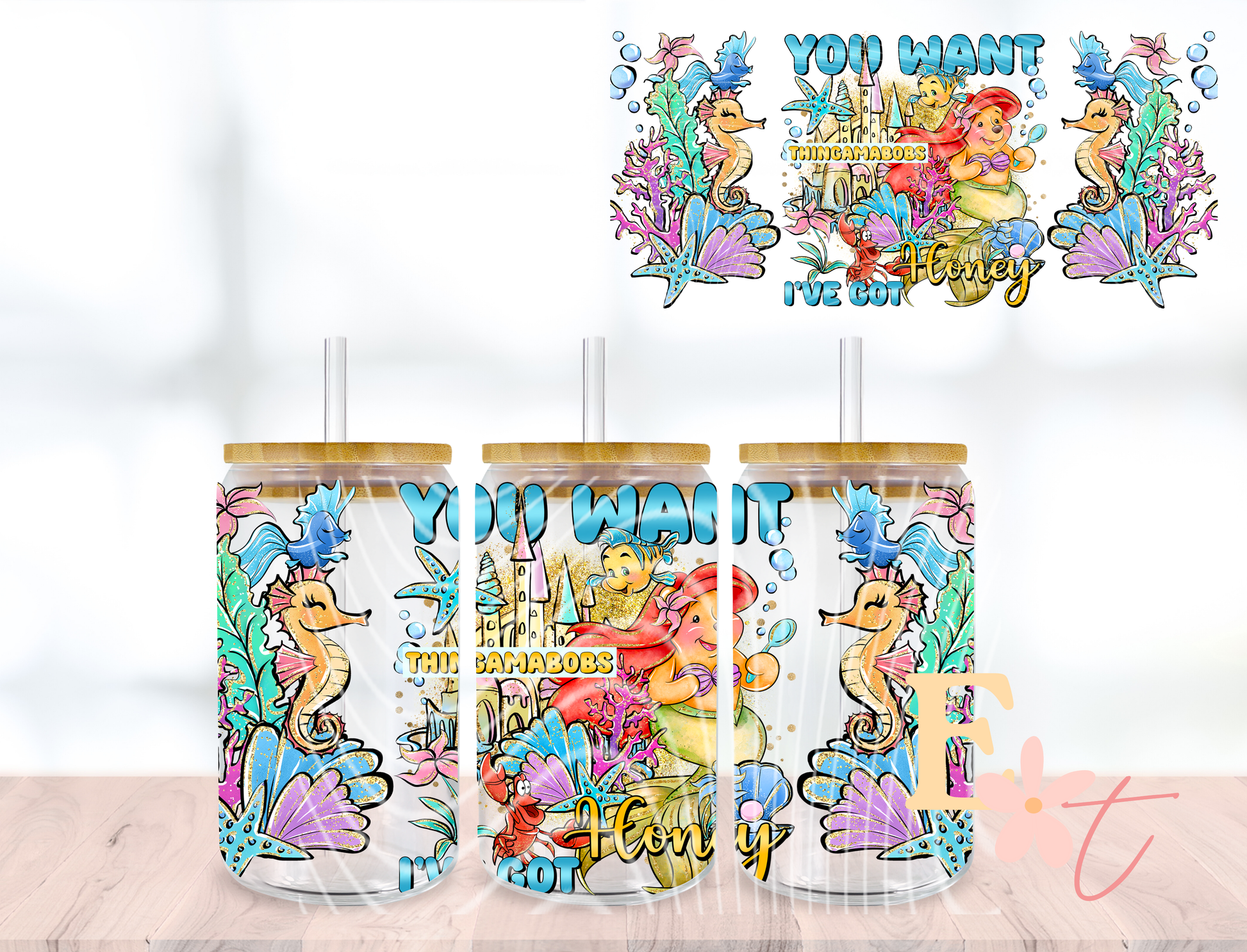 LV #6 UV DTF wrap for 16oz Libbey glass