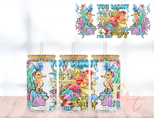 LV #6 UV DTF wrap for 16oz Libbey glass