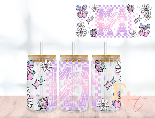 Mama UV DTF wrap for 16oz Libbey glass