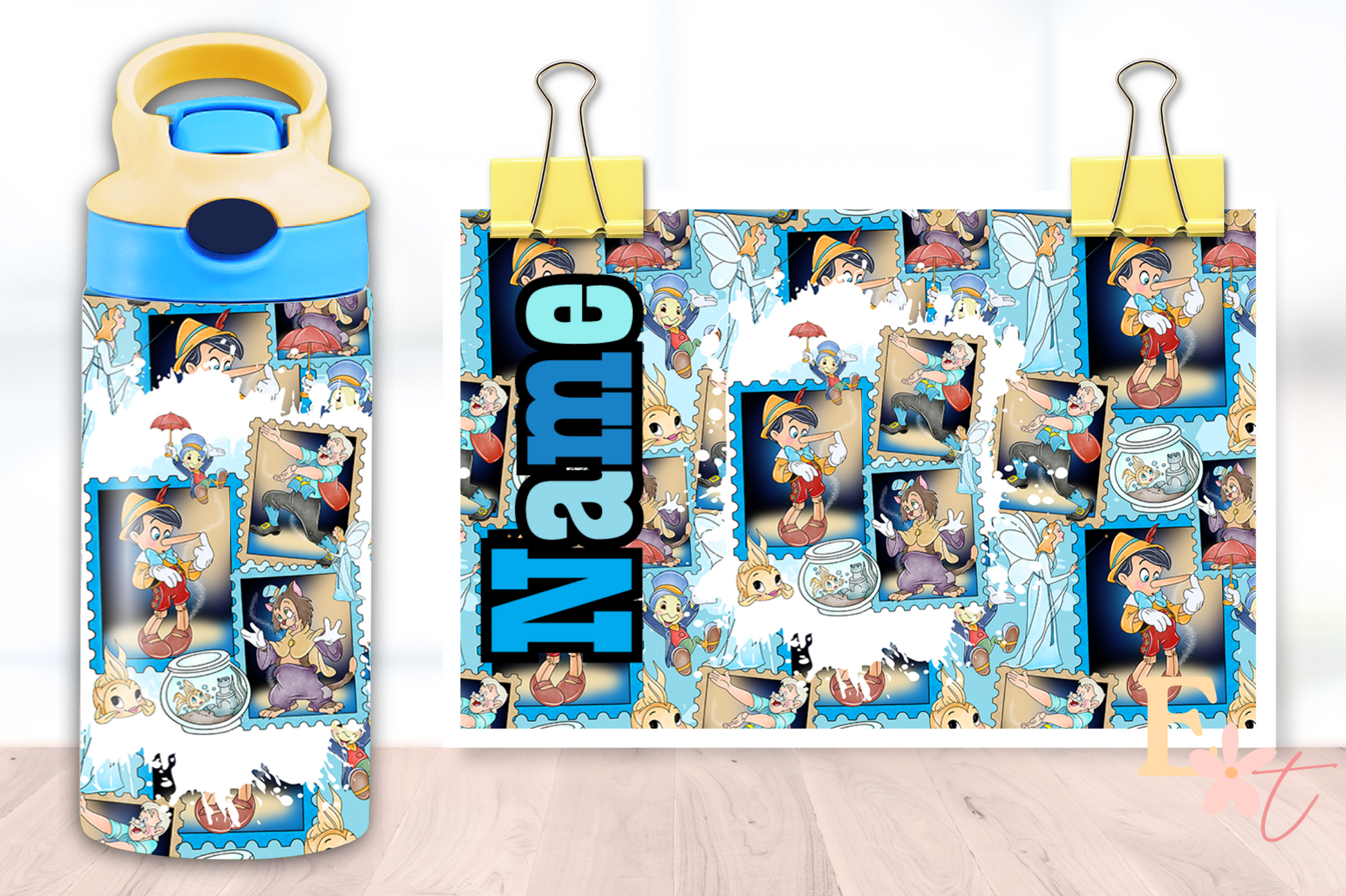 Baby Princesses UV DTF wrap for 16oz Libbey glass