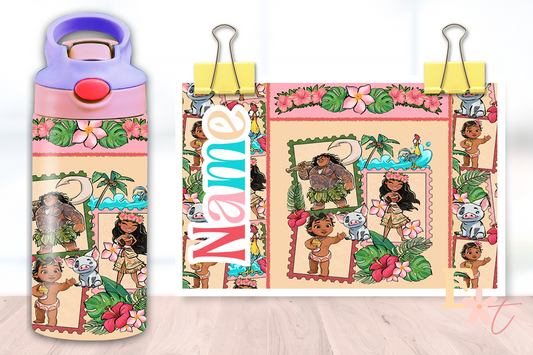 Pastel Cutesy Sloth UV DTF wrap for 16oz Libbey glass