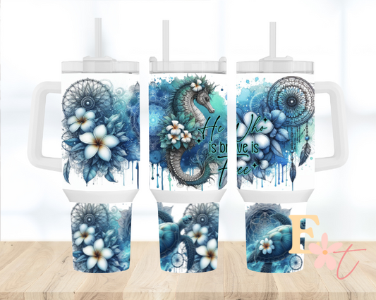 Boho Sea 40oz Tumbler Sublimation Wrap