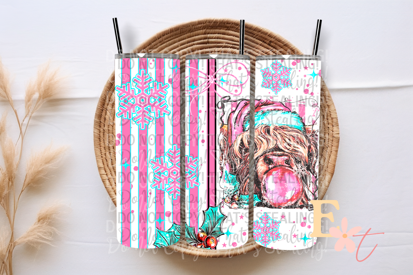 Christmas Highland 20oz Sublimation Wrap