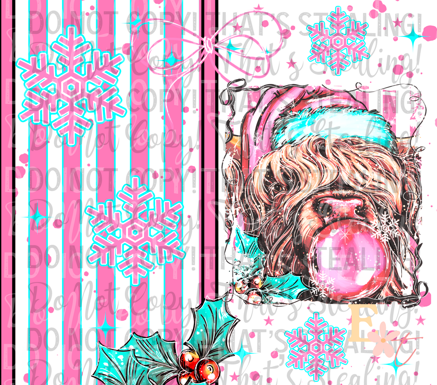 Christmas Highland 20oz Sublimation Wrap