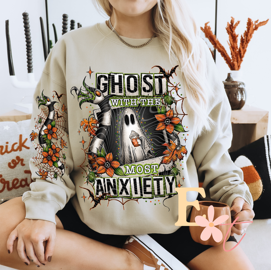 Ghost with Anxiety Ready to Press DTF Transfer