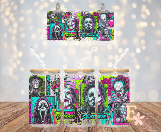 Horror Squad 16oz Libbey UV DTF Wrap