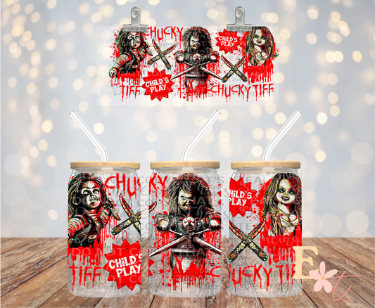 Chucky 16oz Libbey UV DTF Wrap