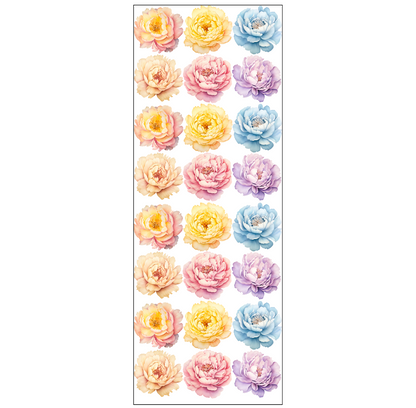 Pastel Peony Flower Wall Decals