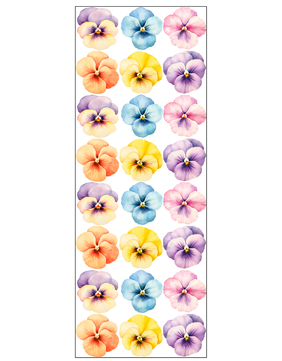 Pansy Flower Wall Decals