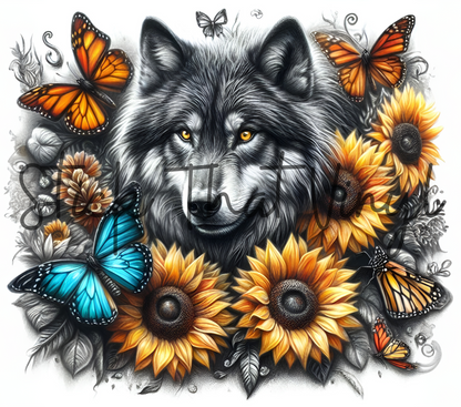 Wolf 20oz Tumbler Sublimation Wrap
