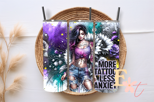 More Tattoos 20oz Tumbler Sublimation Wrap