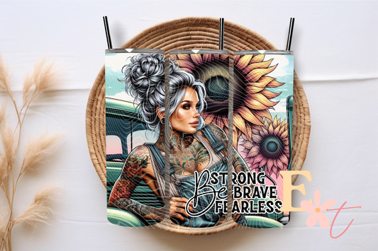 Be Strong 20oz Tumbler Sublimation Wrap