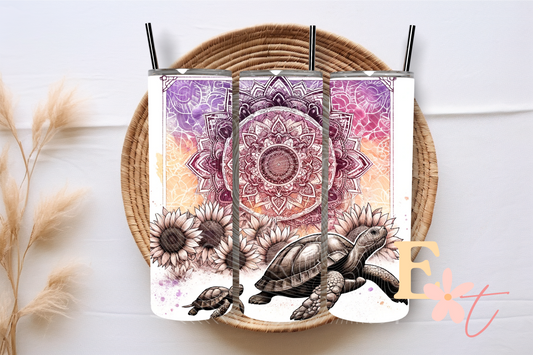 Mandela Turtle 20oz Tumbler Sublimation Wrap