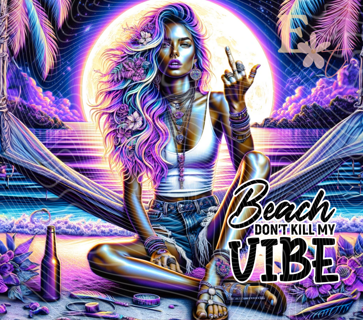 Beach Vibes 20oz Tumbler Sublimation Wrap