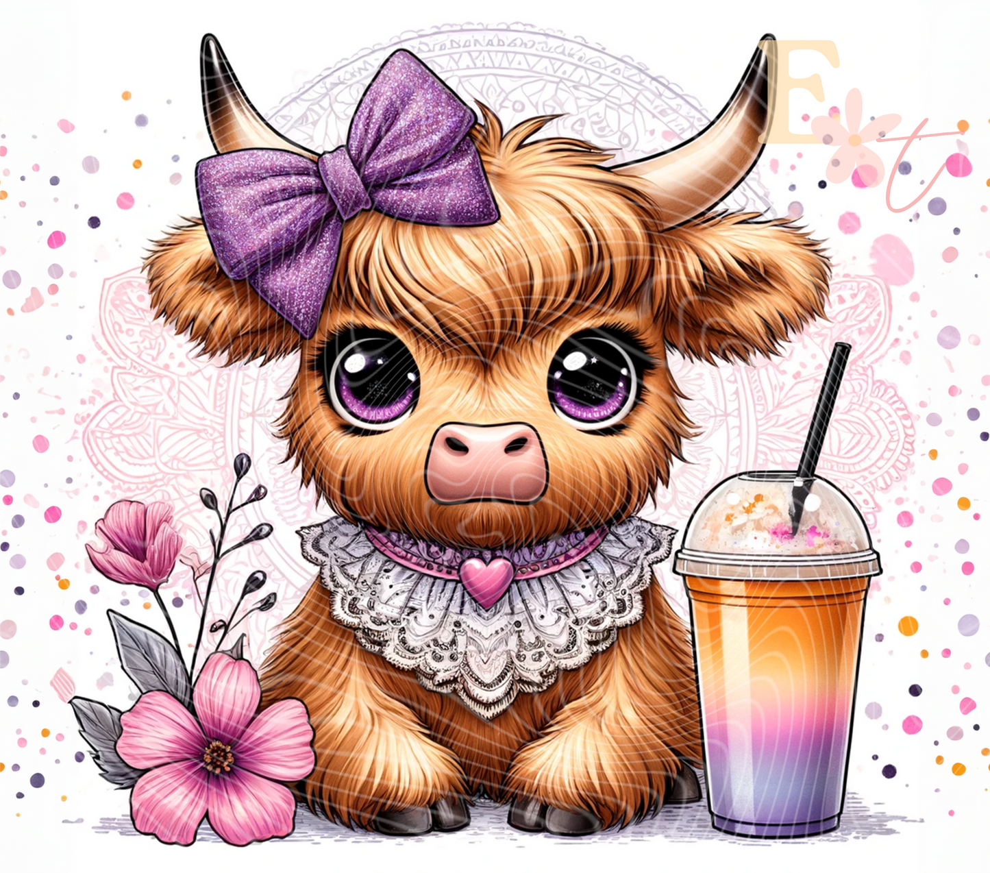 Frappe Highland 20oz Tumbler Sublimation Wrap