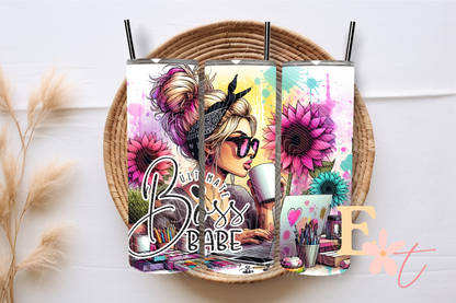 Boss Babe 20oz Tumbler Sublimation Wrap
