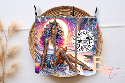 Salt Water 20oz Tumbler Sublimation Wrap
