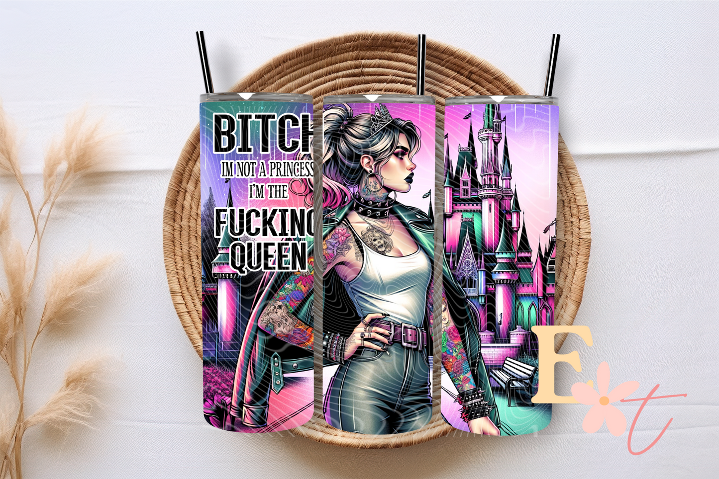 Not a Princess 20oz Tumbler Sublimation Wrap