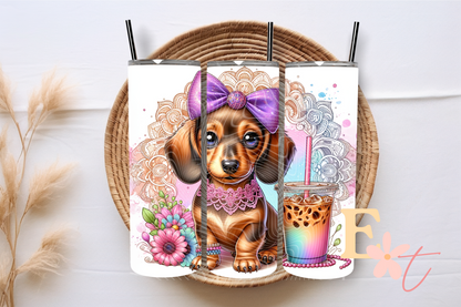 Frappe Dachshund 20oz Tumbler Sublimation Wrap