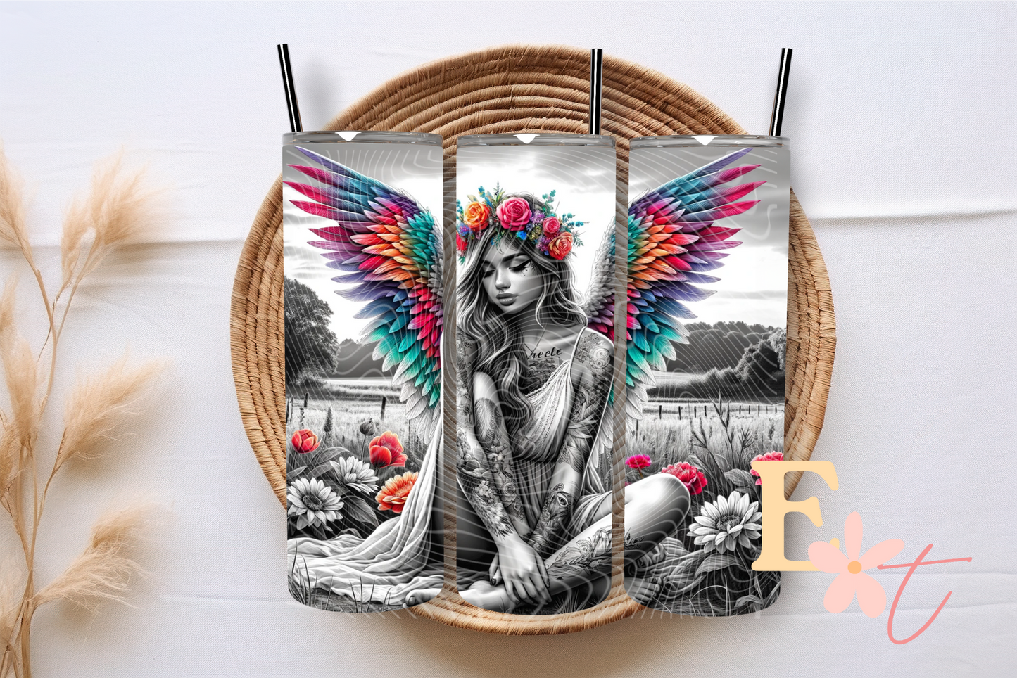 Angel 20oz Tumbler Sublimation Wrap