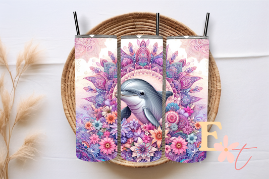 Mandela Dolphin 20oz Tumbler Sublimation Wrap
