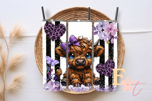 Purple Cow 20oz Tumbler Sublimation Wrap