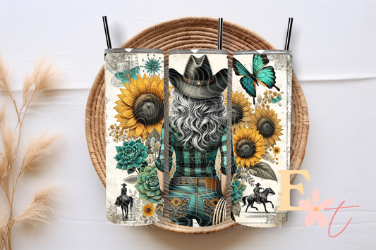Cow Girl 20oz Tumbler Sublimation Wrap